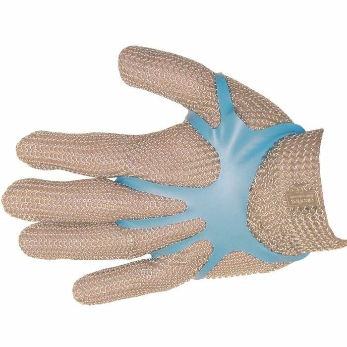 12 Stück Handschuhspanner Stechschutz Fingerfix Metzgerei Gastro in blau Top Neu 
