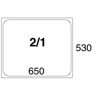 2/1 GN-Behälter aus Polycarbonat, 65x53cm