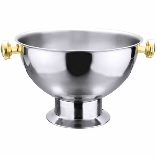Champagnerkübel mit goldfarbenen Griffen
