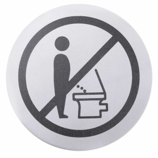 Toiletten - Türsymbol BITTE SETZEN