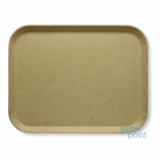 Cambro 1400CT-138 Tablett Mit Rutschfester Gummioberfläche – Rund, Braun, ø 356 Mm