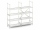 Edelstahl - Regal mit 4 Blechrost-Auflagen 3850x600x1800mm