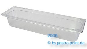 Gastronormbehälter GN 2/4 Polycarbonat Tiefe 100mm 