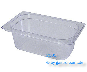 1/4 GN - Behälter, Kunststoff (Polycarbonat), Tiefe: 150 mm, von B.PRO