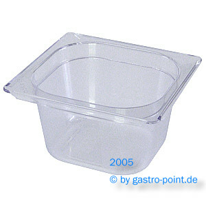 1/6 GN - Behälter, Kunststoff (Polycarbonat), Tiefe: 65 mm, von B.PRO