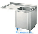 Edelstahl - Splschrankcenter 1200x600x850mm mit 1 Becken
