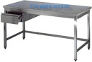 Edelstahl - Tisch mit Schublade 500x700x850mm