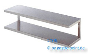 Edelstahl - Wandbord 2-etagig 1800x400mm