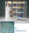 Aluminium - Regal mit 4 Rost Auflagen 900x400x1800mm
